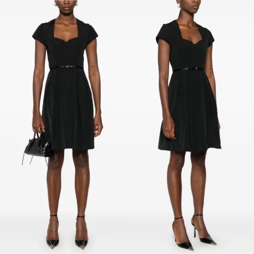 Givenchy 4G-Bow Black Taffeta Mini Dress Size 36/4 NWT - Picture 2 of 12